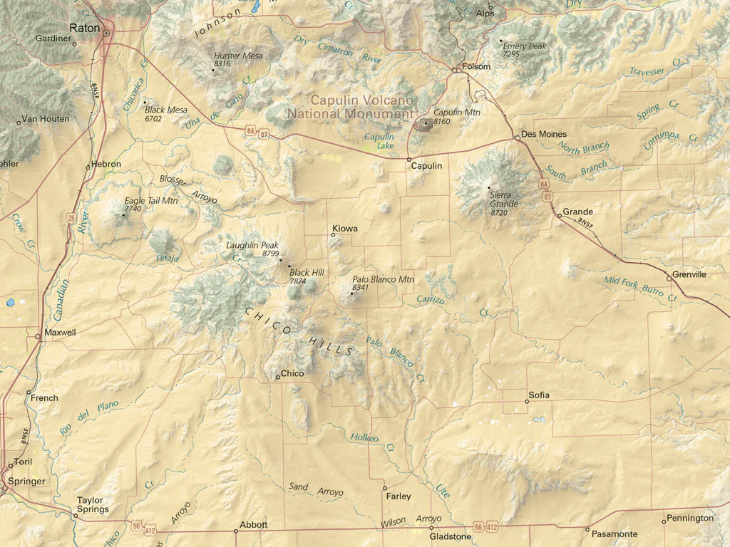 New Mexico Land Cover Fine Art Print Map