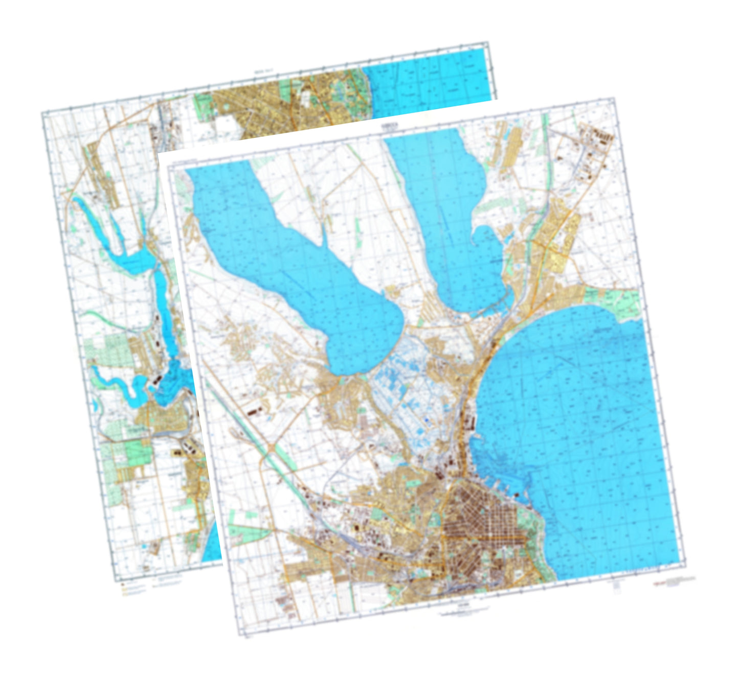Odessa (Ukraine) 2-Sheet Map Set - Soviet Military City Plans