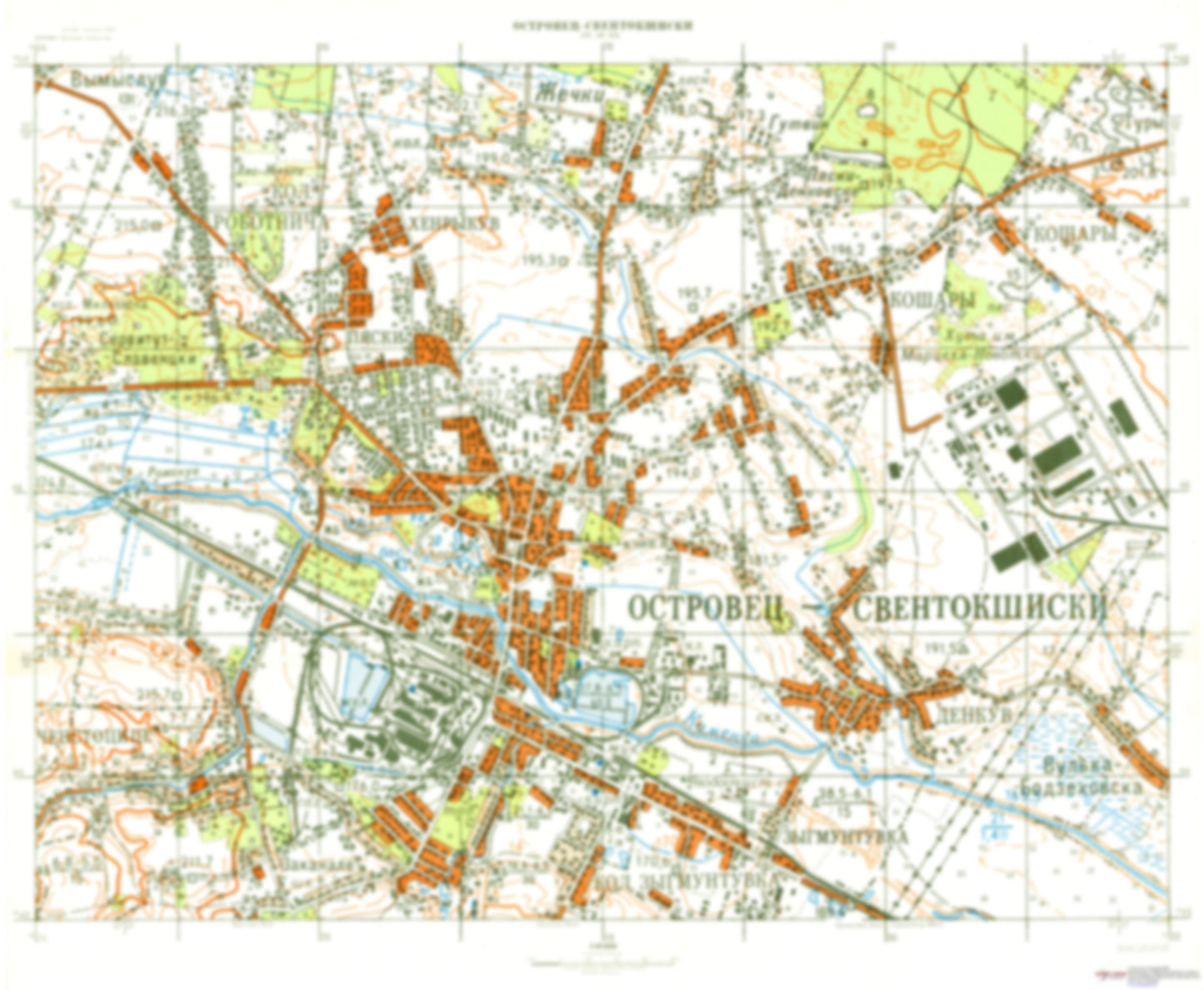 Ostrowiec-Swietokrzyski (Poland) - Soviet Military City Plans