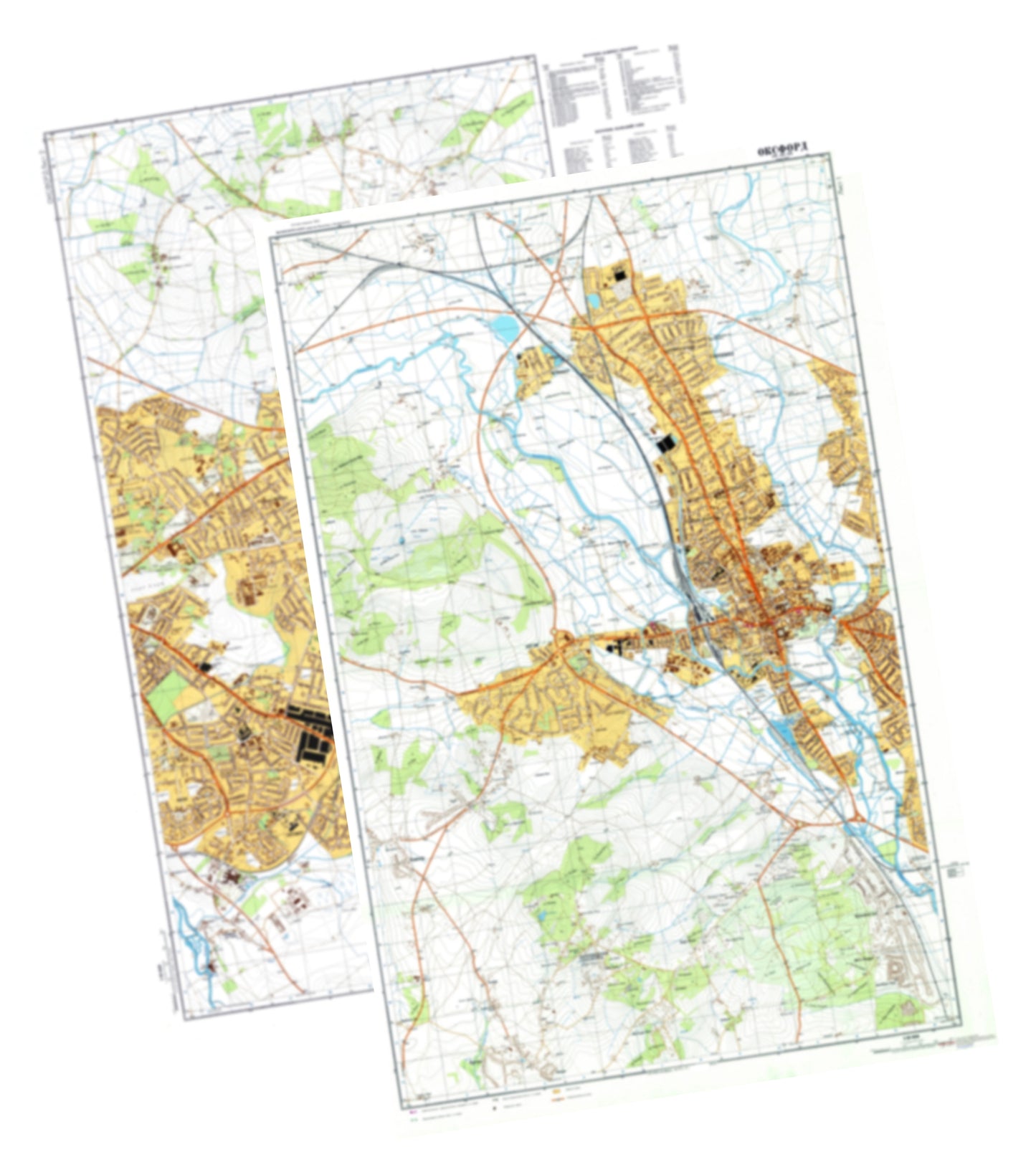Oxford (UK) 2-Sheet Set - Soviet Military City Plans