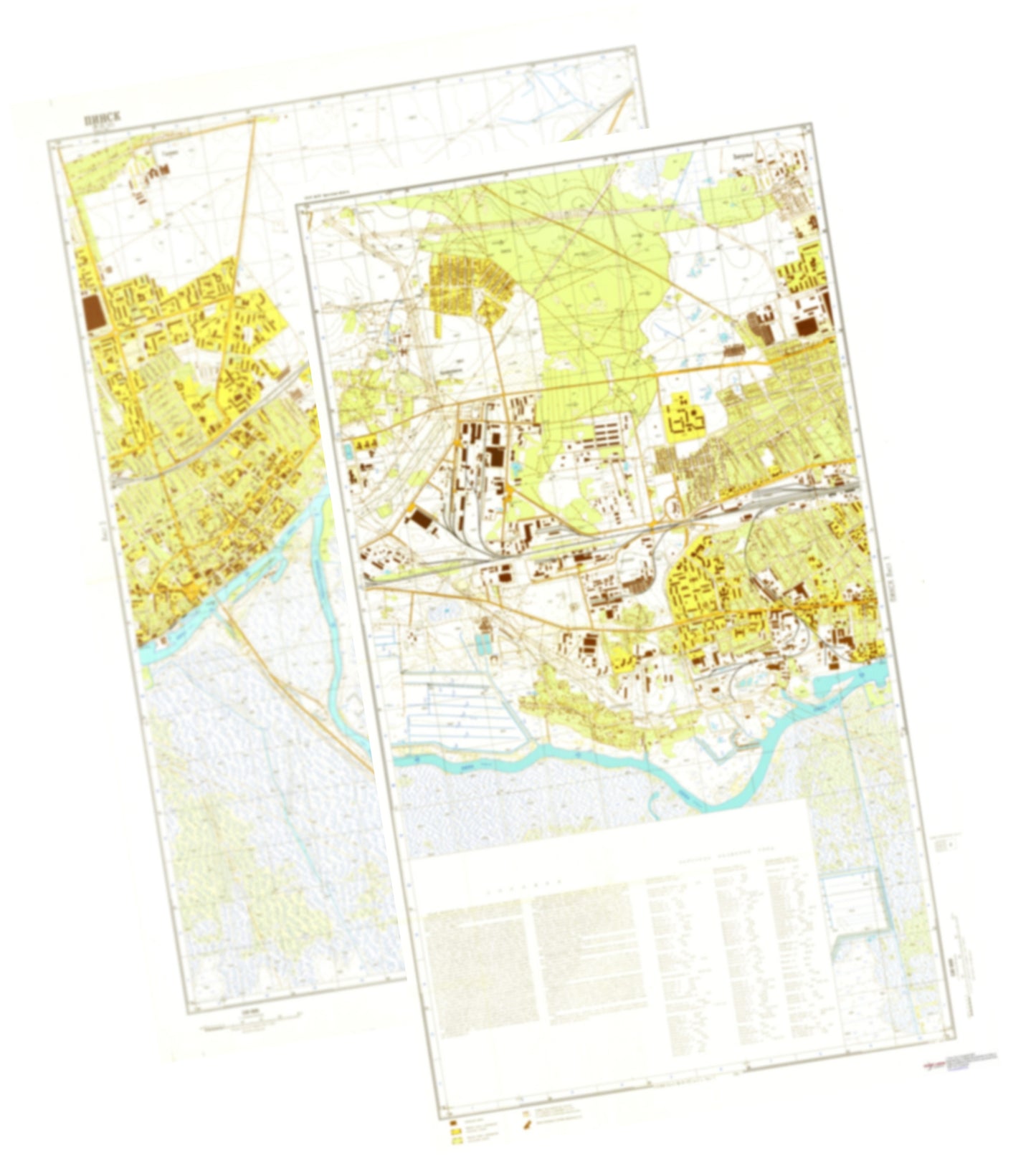 Pinsk (Belarus) 2-Sheet Set - Soviet Military City Plans