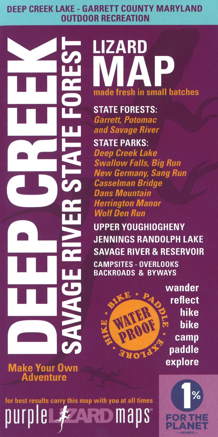 Deep Creek - Savage River State Forest, Maryland Lizard Map