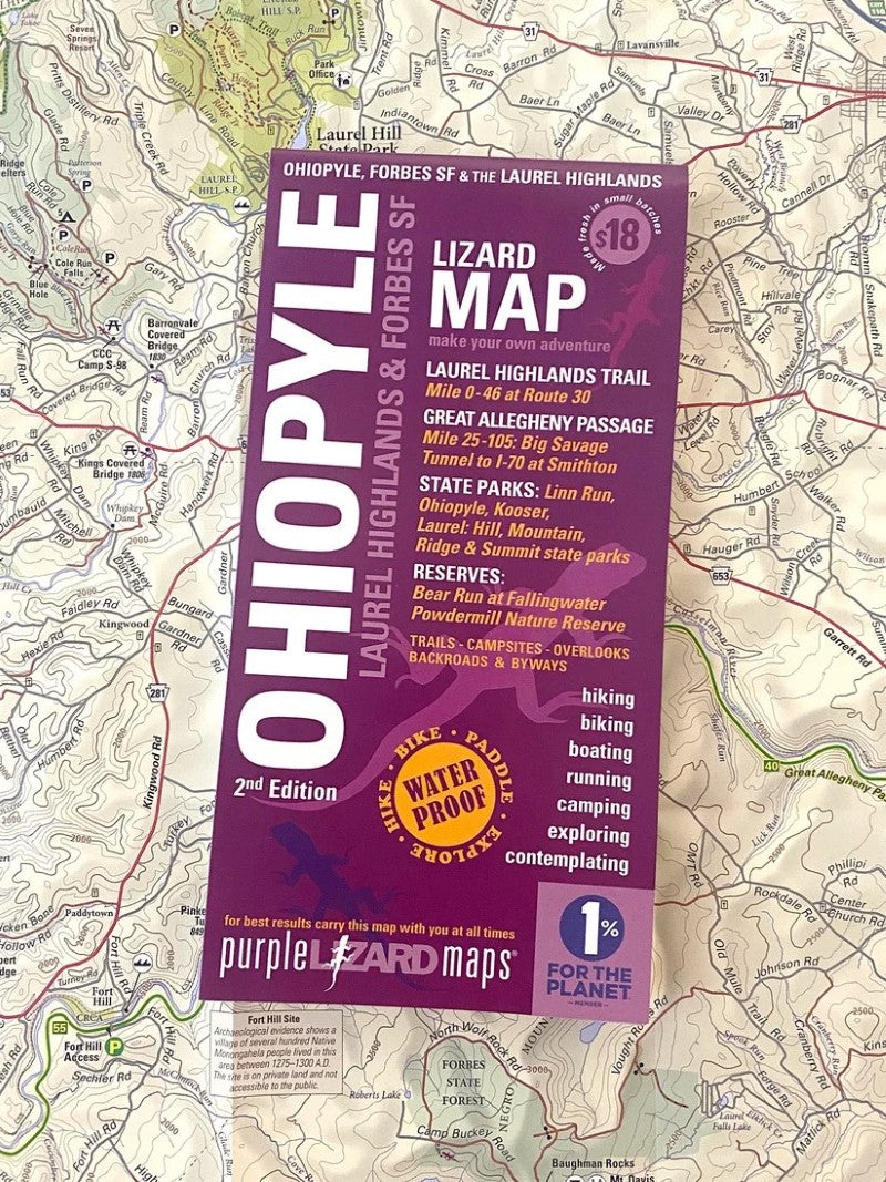Ohiopyle-Laurel Highlands, Pennsylvania Lizard Map