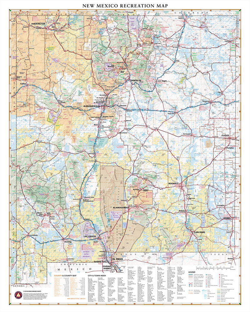 New Mexico Recreation Wall Map
