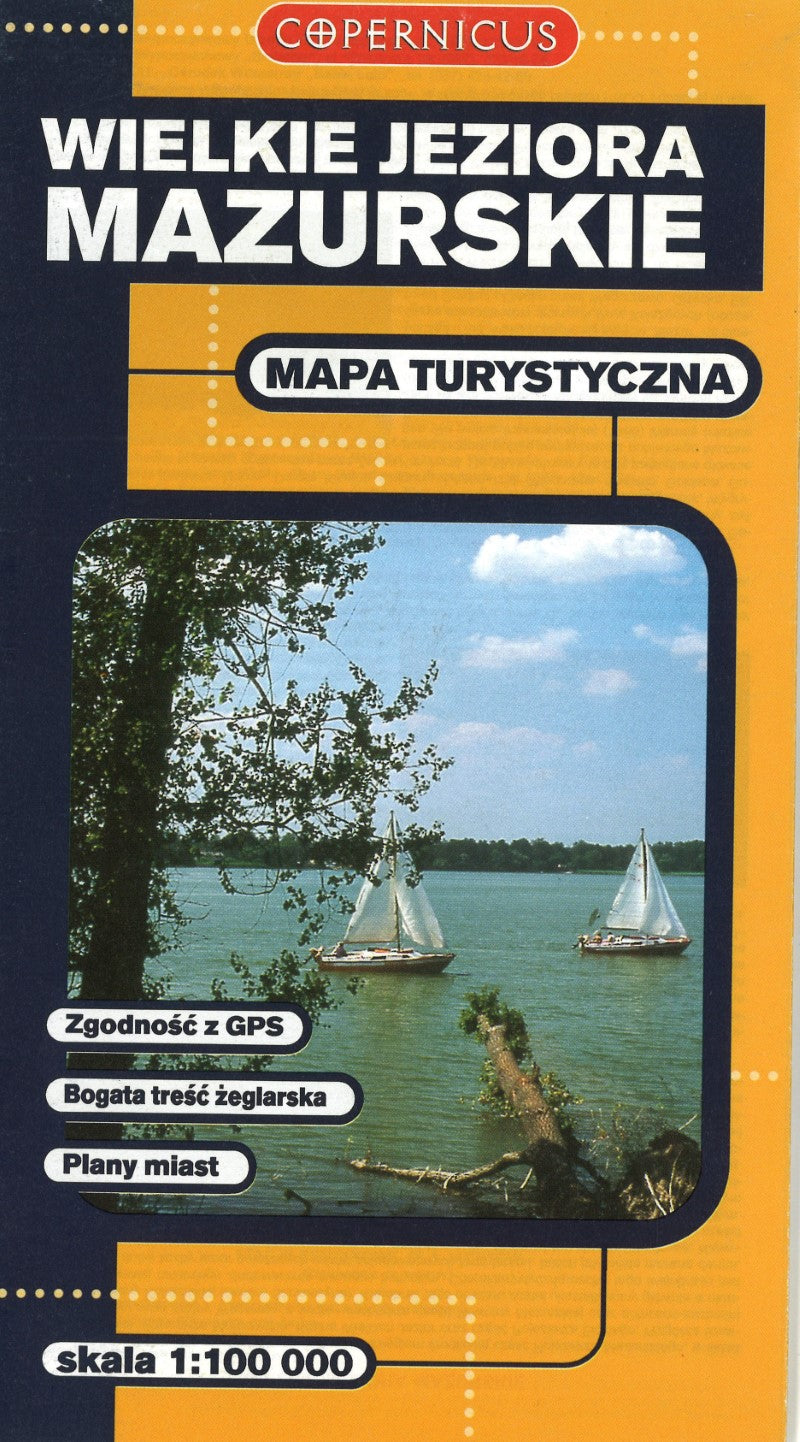 Wielkie Jeziora Mazurskie Mapa turystyczna Skala 1:100,000