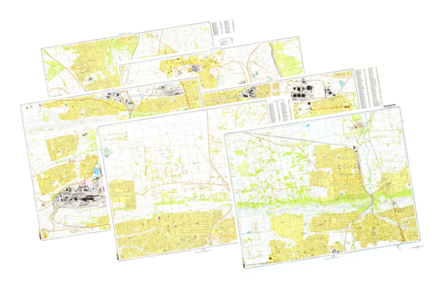 Pretoria (South Africa) 6-Sheet Map Set - Soviet Military City Plans