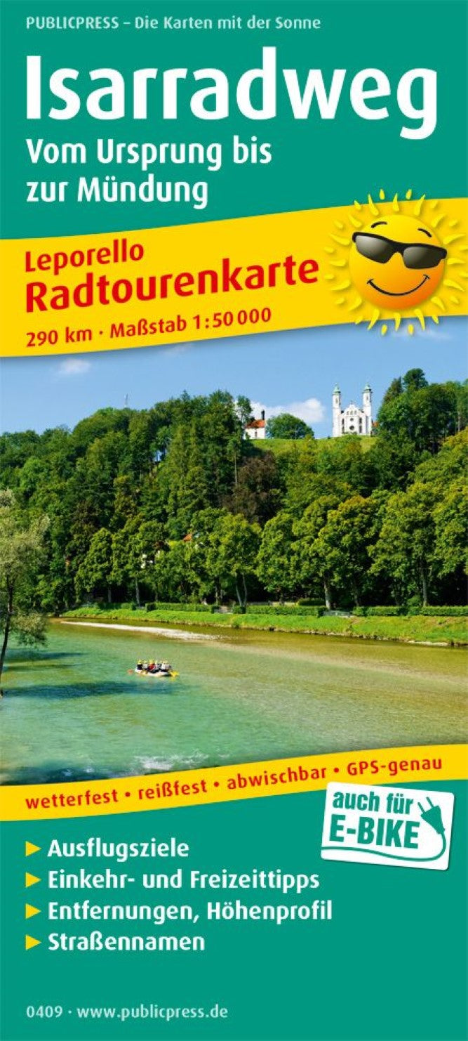 Isarradweg, Vom Ursprung bis zur Mündung = Isar cycle path, from origin to the mouth