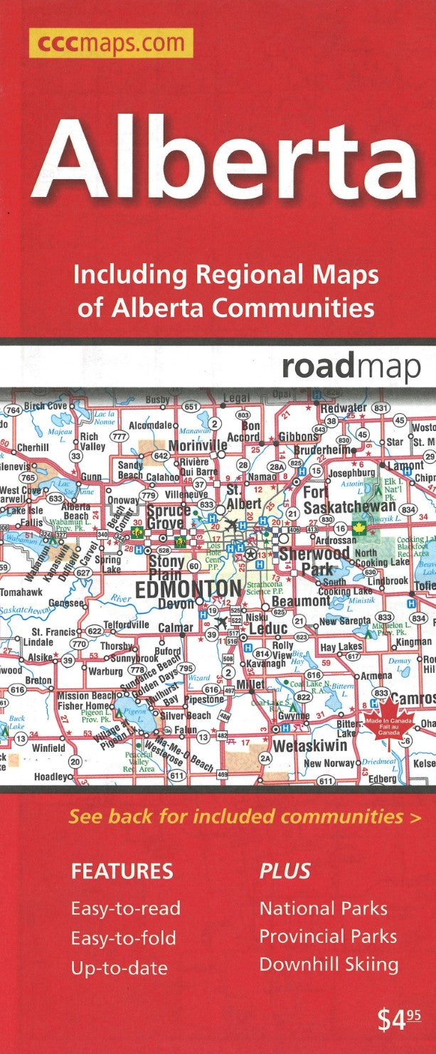 Alberta : including regional maps of Alberta communities : roadmap