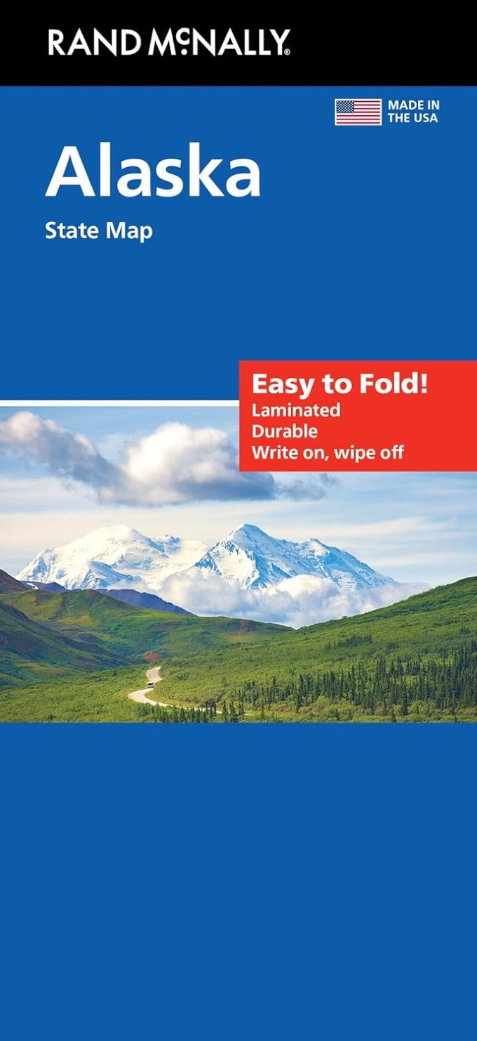 Alaska Laminated State map : Easy to Fold!
