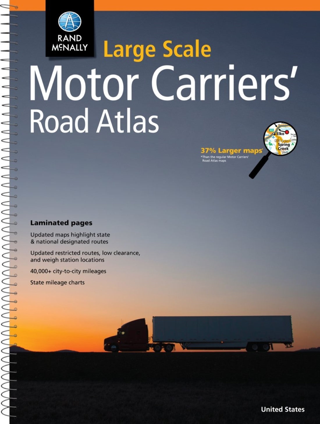 Large Scale United States, 2022 Motor Carriers' Road Atlas