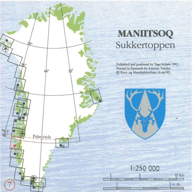 Maniitsoq (Sukkertoppen) hiking map