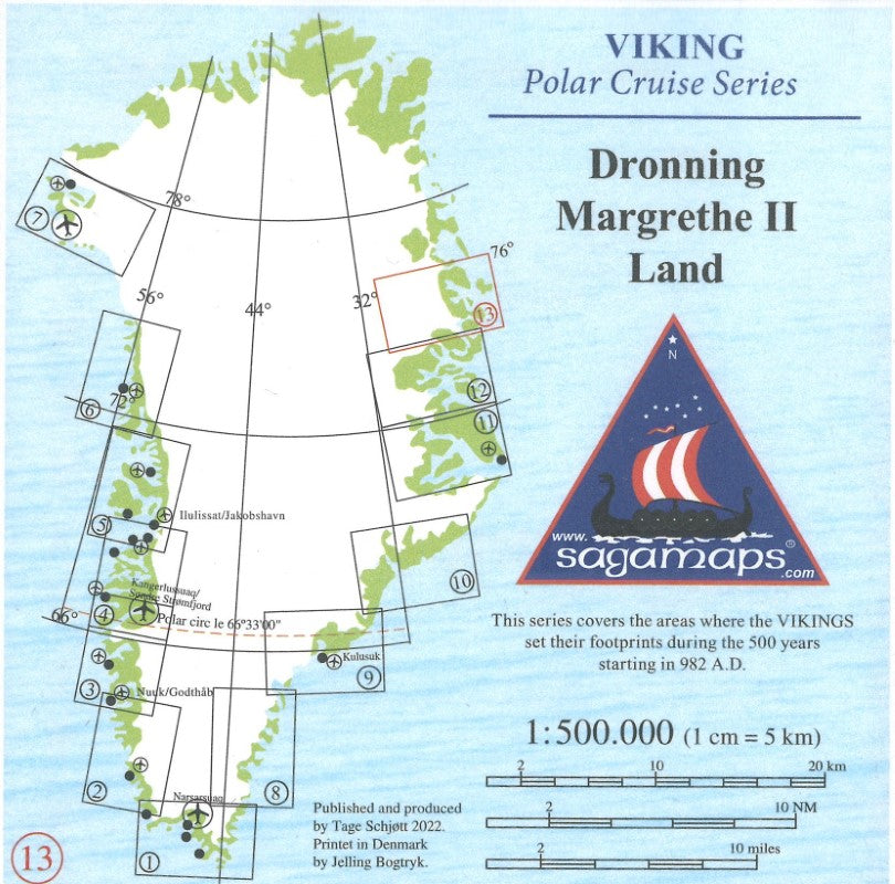Dronning Margrethe II Land, Viking Polar Cruise Series Map #13