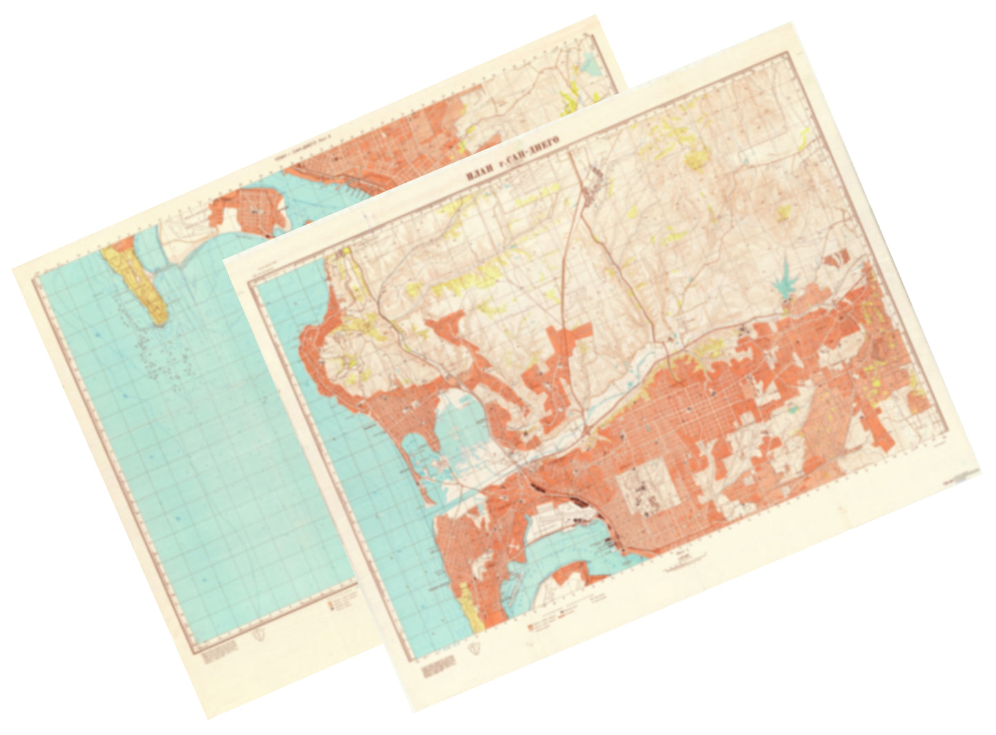 San Diego, CA (USA) 2-Sheet Set - Soviet Military City Plans