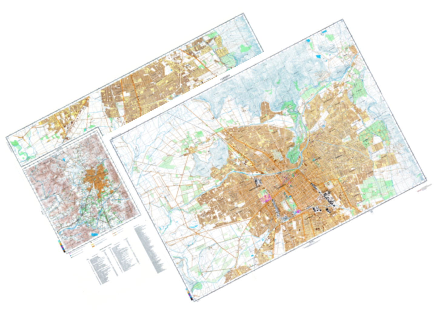 Santiago (Chile) 2-Sheet Set - Soviet Military City Plans