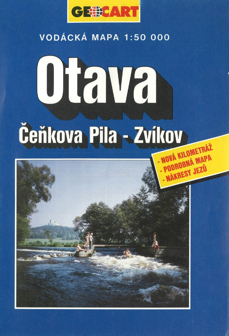 Otava canoe map - Cenkova Pila - Zvikov (vodacka mapa)