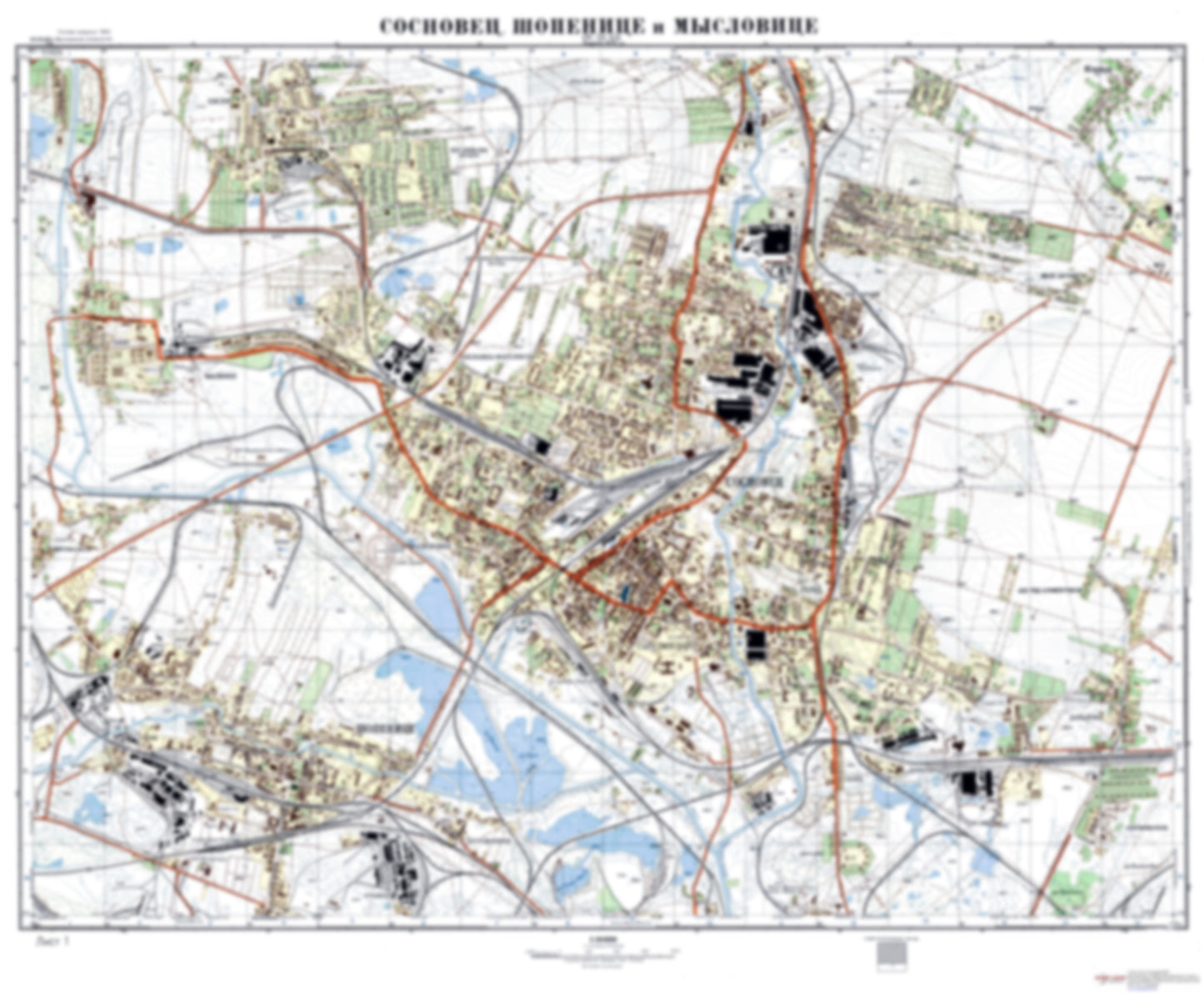 Sosnowiec, Myslowice 1 (Poland) - Soviet Military City Plans
