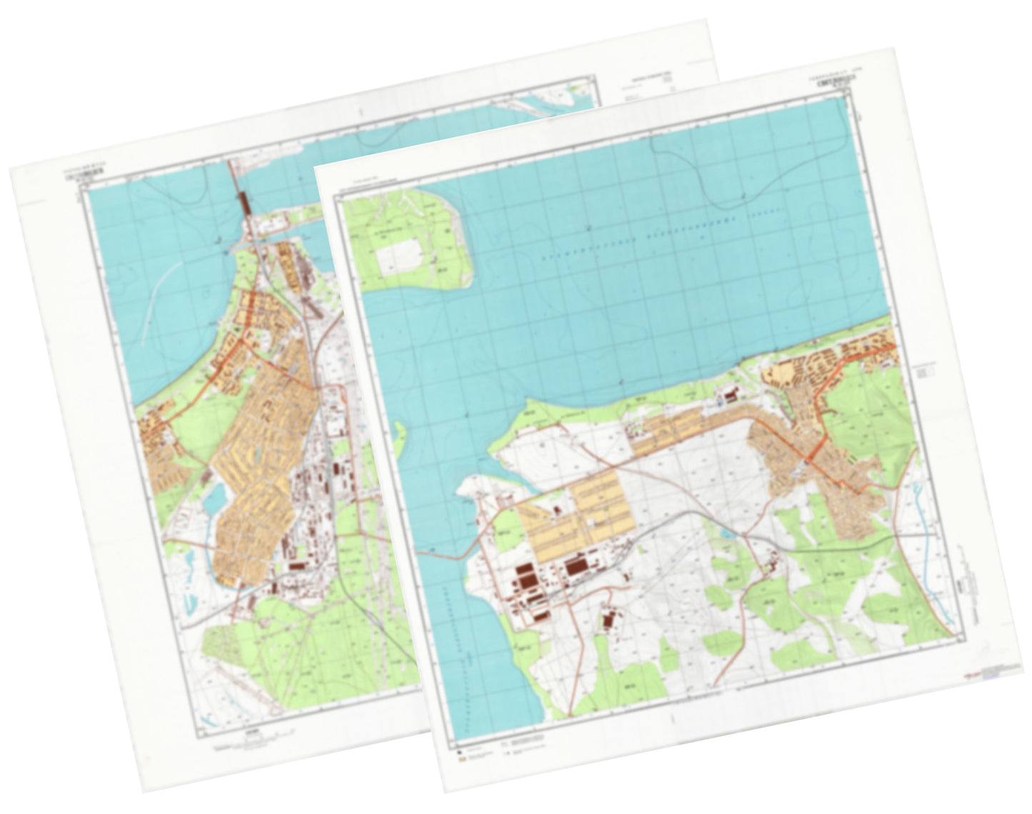Svetlovodsk (Ukraine) 2-Sheet Set - Soviet Military City Plans