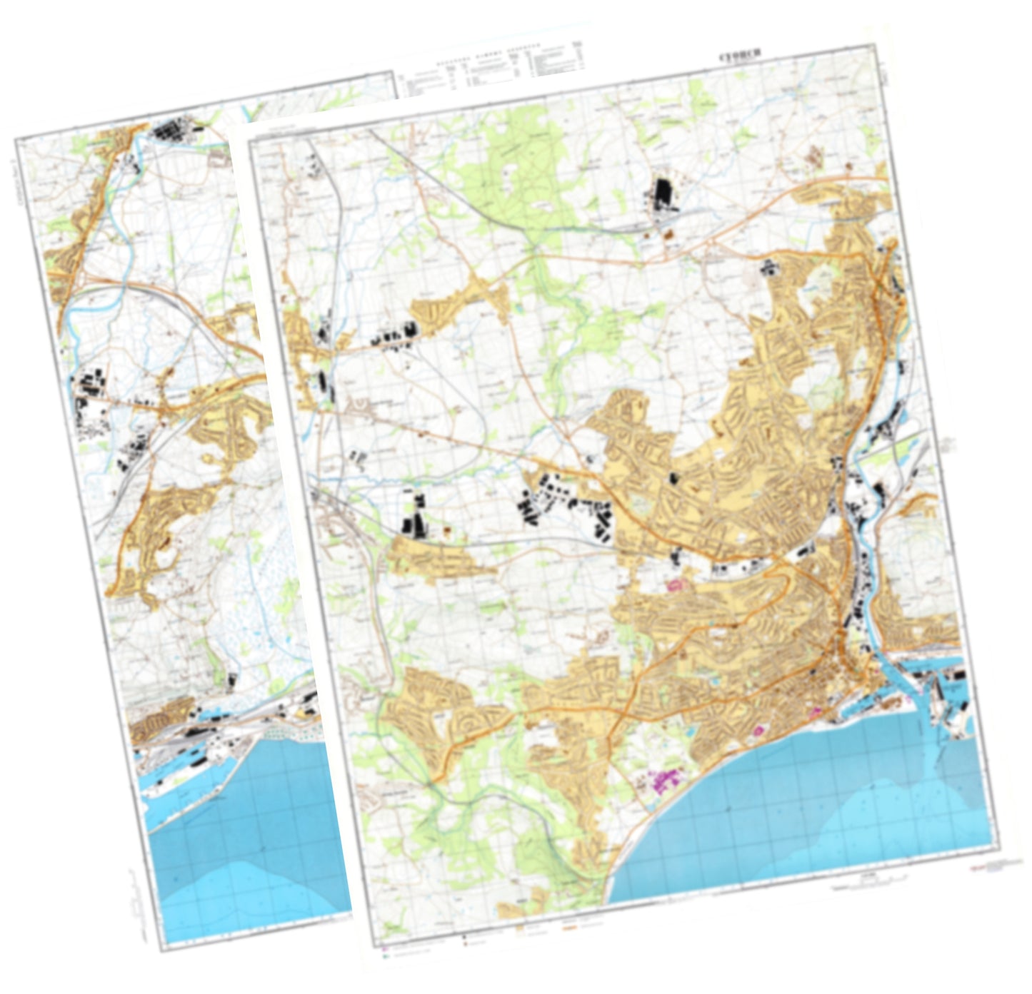 Swansea (UK) 2-Sheet Set - Soviet Military City Plans