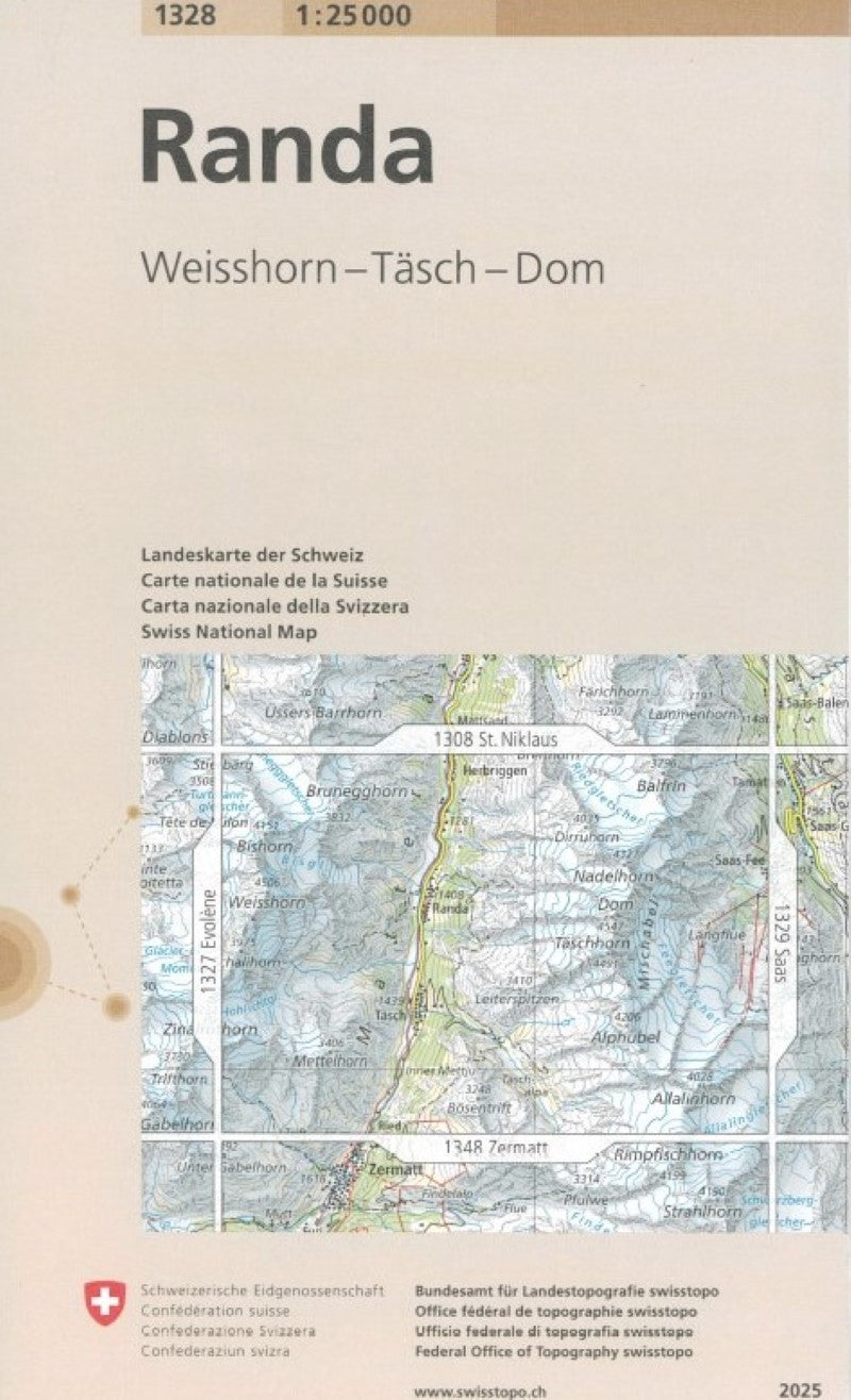 Randa, Switzerland 1:25,000 Topographic Map