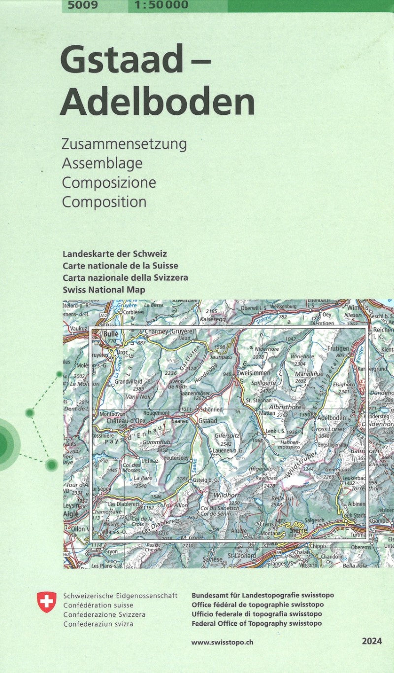 Gstaad - Adelboden : Switzerland 1:50,000 Topographic Map Series #5009