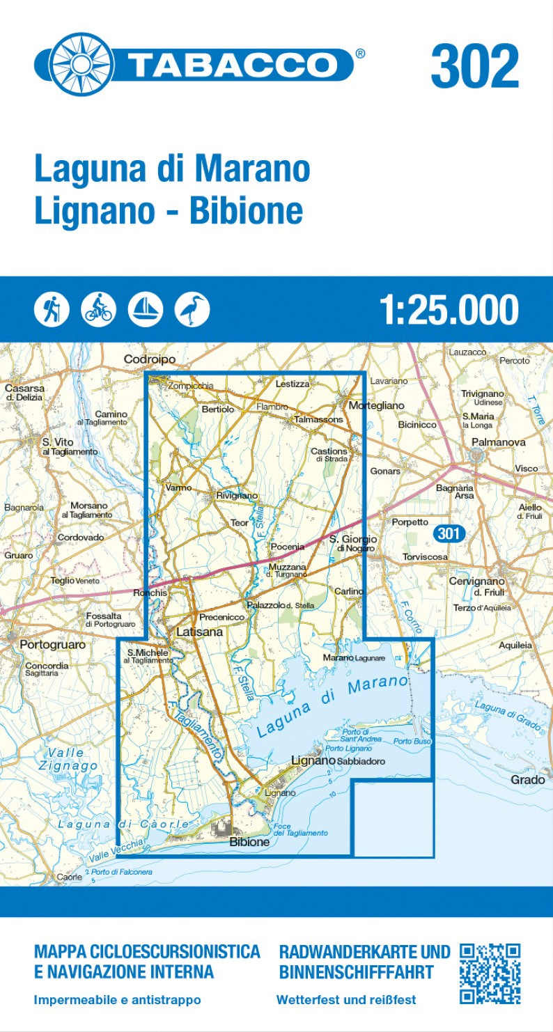 Laguna di Marano Lignano – Bibione 1:25,000 Recreation Map #302