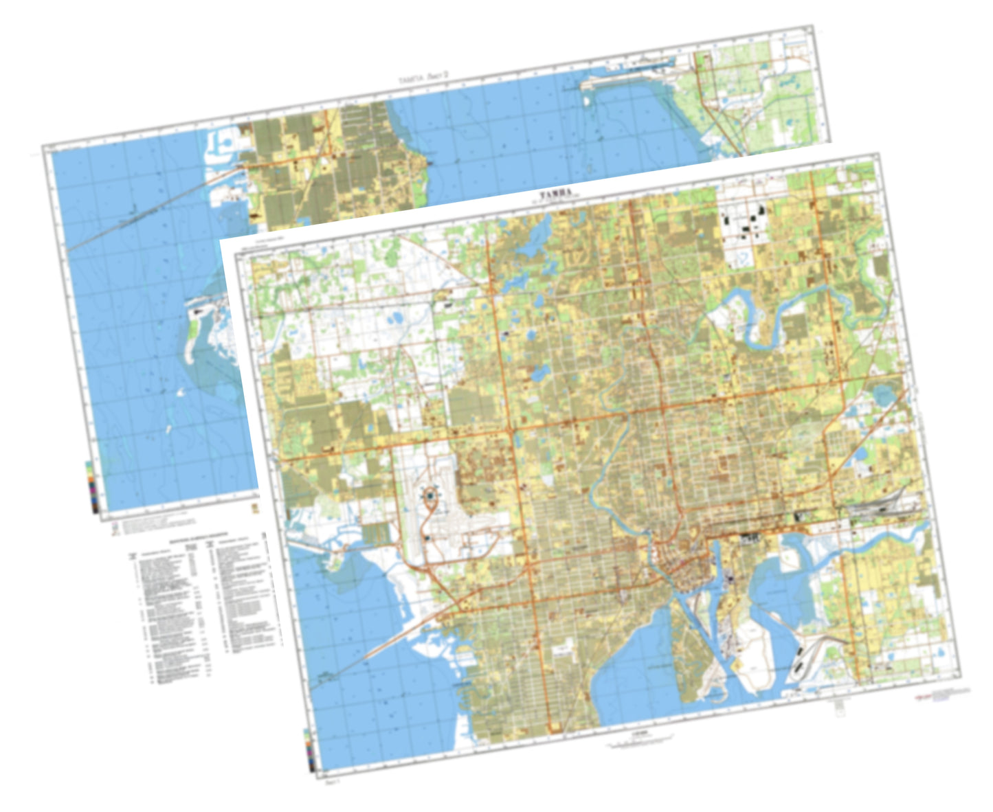Tampa, FL (USA) 2-Sheet Set - Soviet Military City Plans