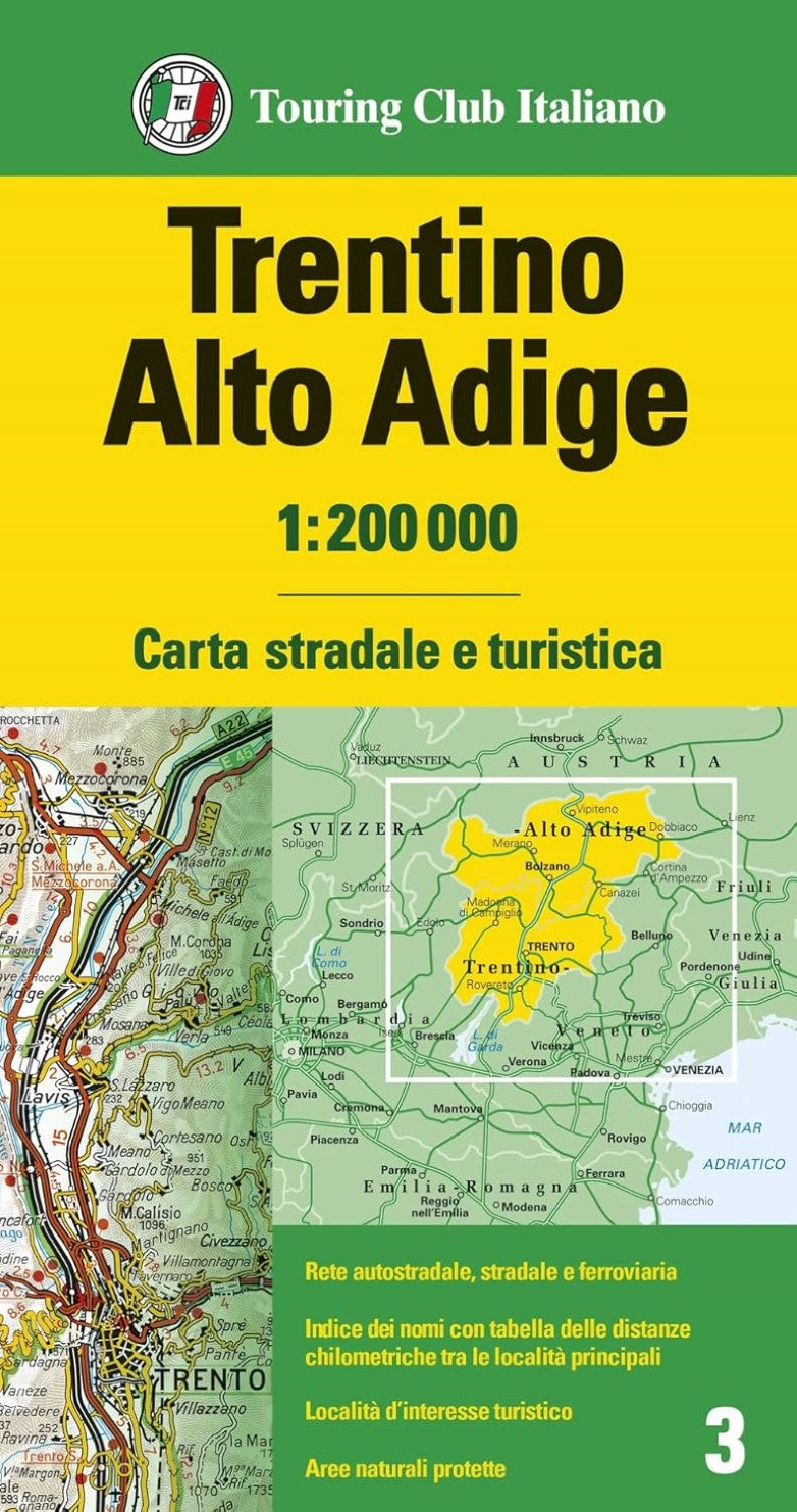 Trentino-Alto Adige, Italy Road Map
