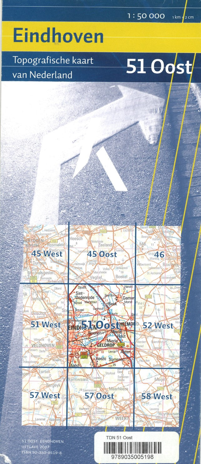 Eindhoven - Sheet 51 Oost : Topografische kaart van Nederland