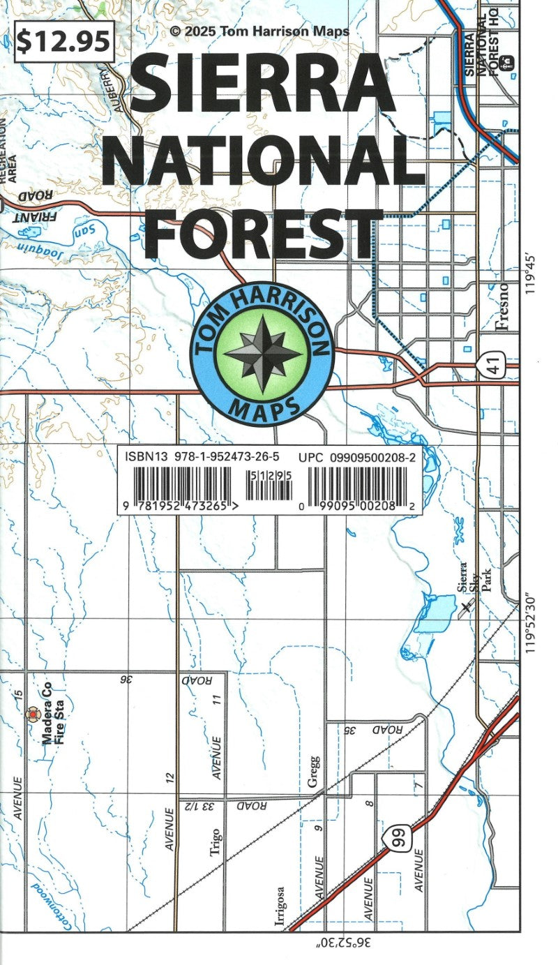 Sierra National Forest Hiking & Recreation map