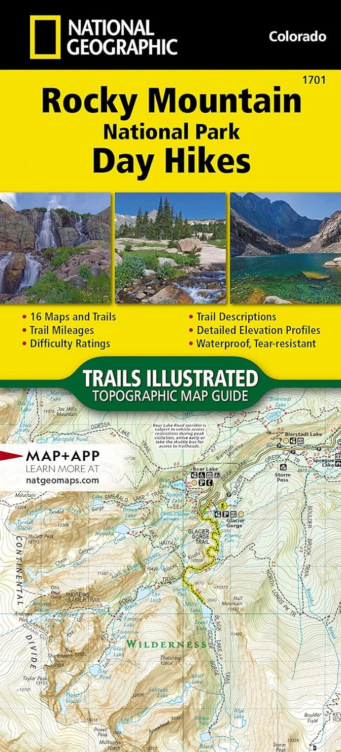 1701 :: Rocky Mountain National Park Day Hikes Map