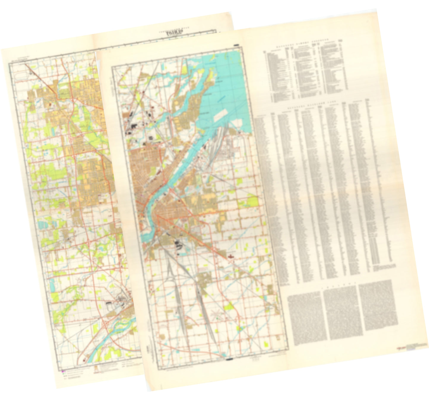 Toledo, OH (USA) 2-Sheet Set - Soviet Military City Plans