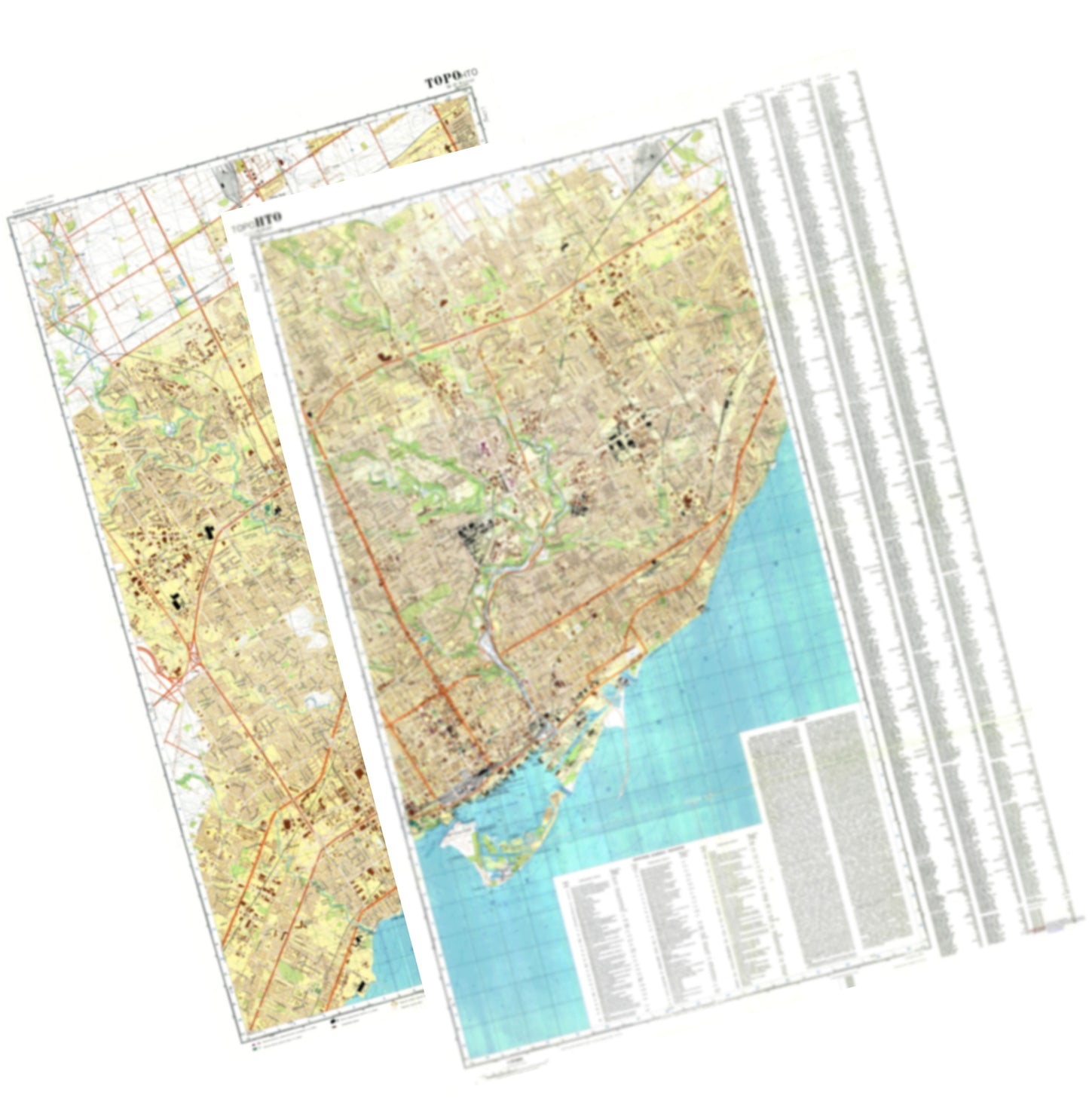 Toronto (Canada) 2-Sheet Set - Soviet Military City Plans