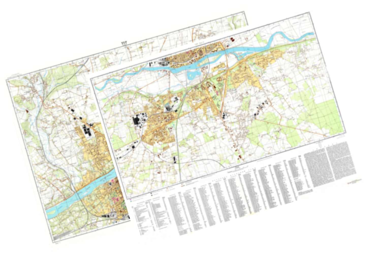 Tours (France) 2-Sheet Set - Soviet Military City Plans