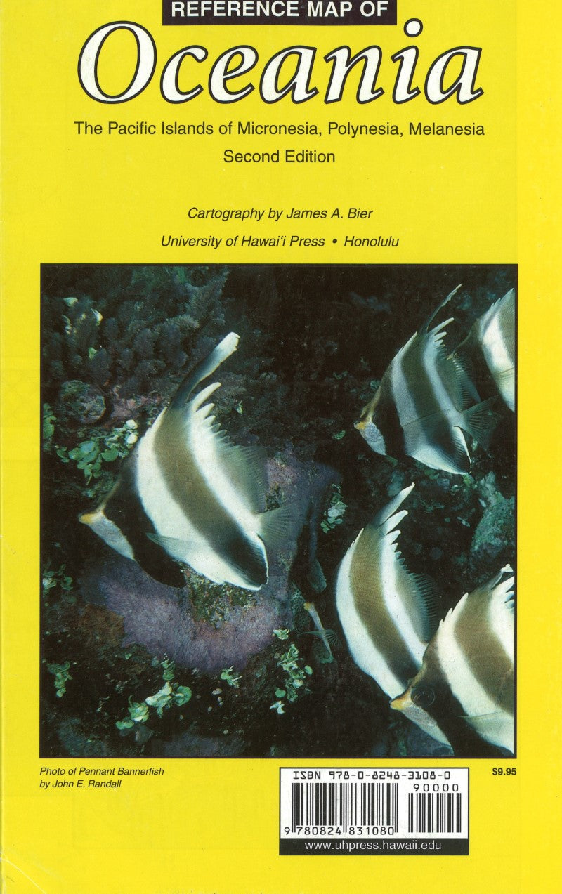 Reference Map of Oceania, The Pacific Islands of Micronesia, Polynesia, Melanesia