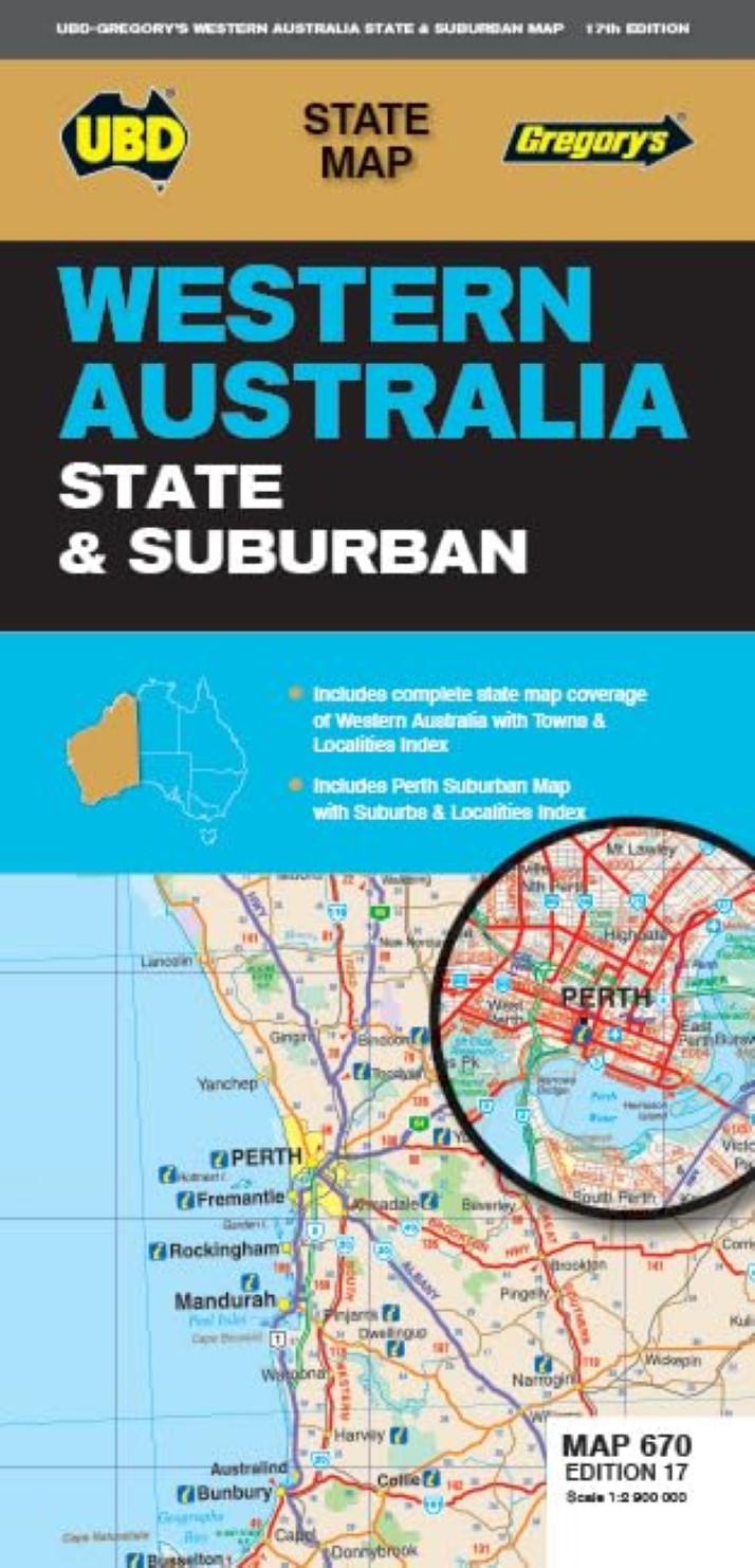 Western Australia State & Suburban Map
