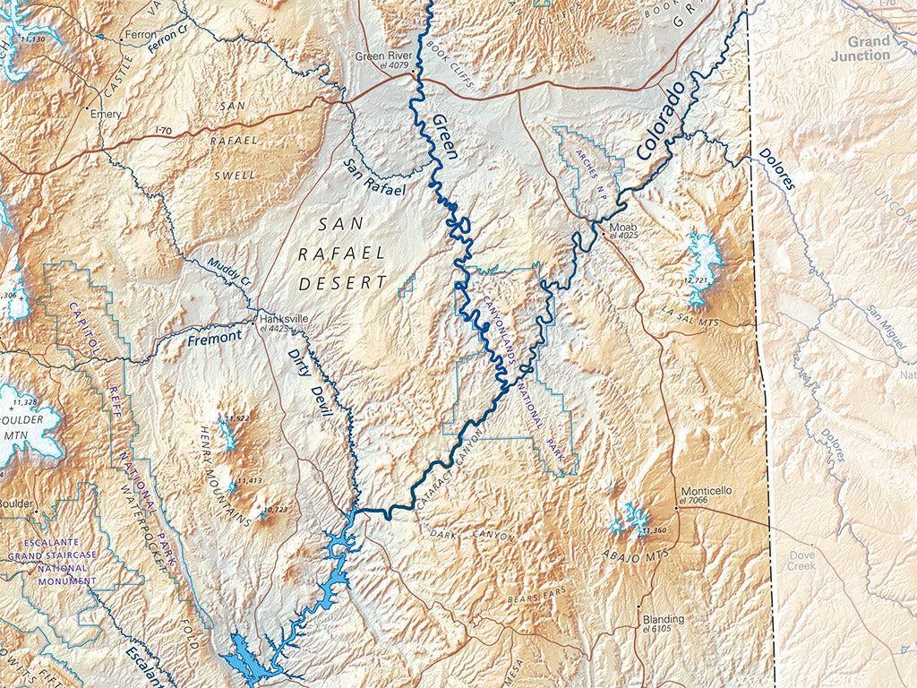 Utah in Context Fine Art Print Map