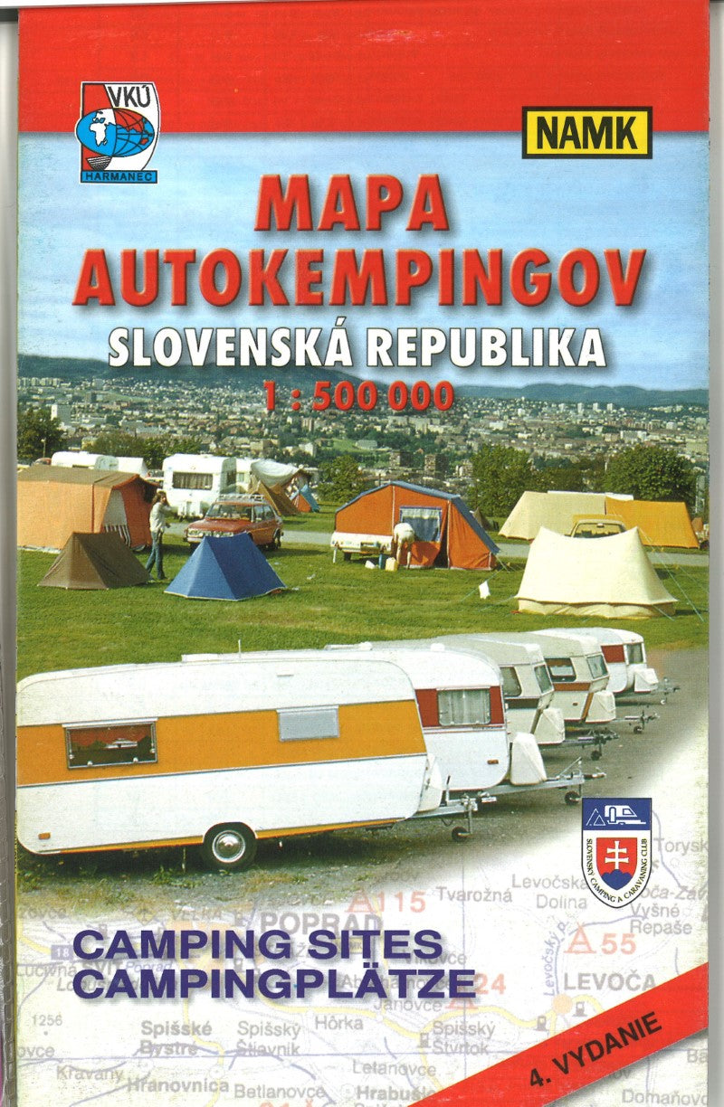 Slovakia Autocamping Road Map