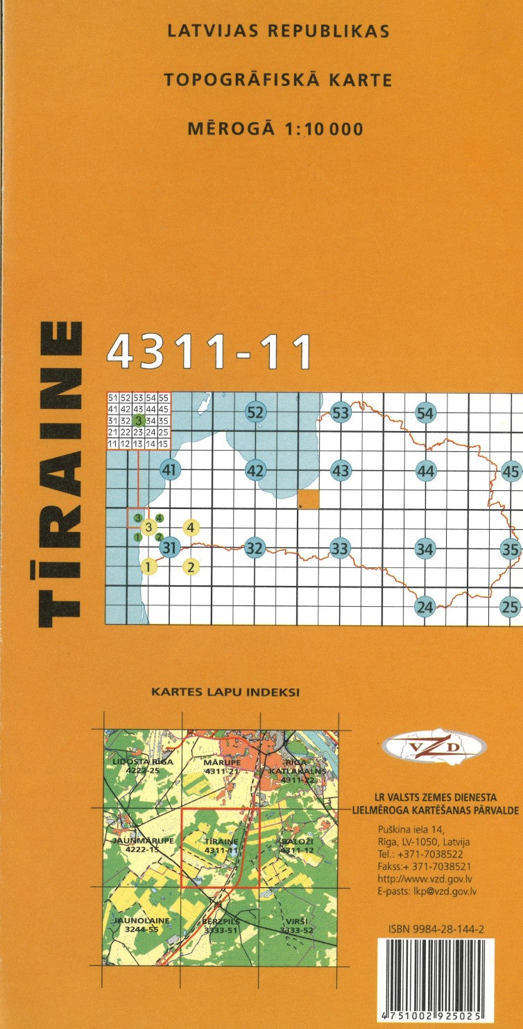 Tiraine : Latvijas Republikas Topografiska Karte #4311-11