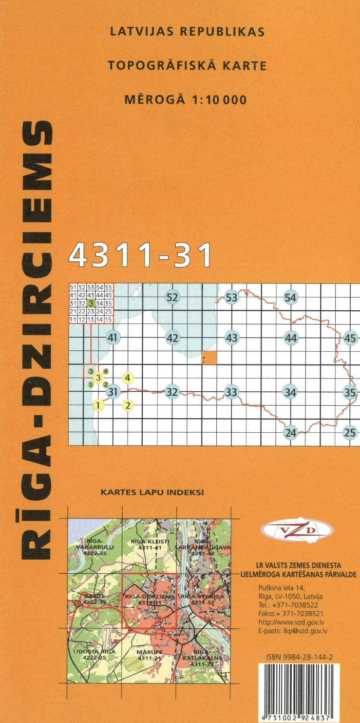 Riga-Dzirciems : Latvijas Republikas Topografiska Karte #4311-31
