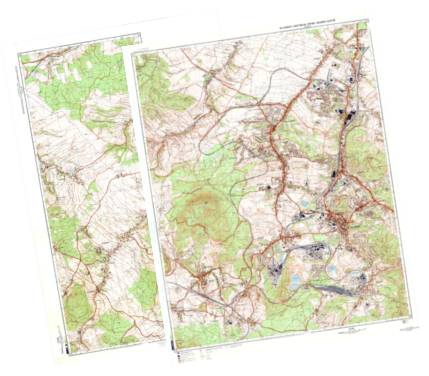 Walbrzych (Poland) 2-Sheet Set - Soviet Military City Plans