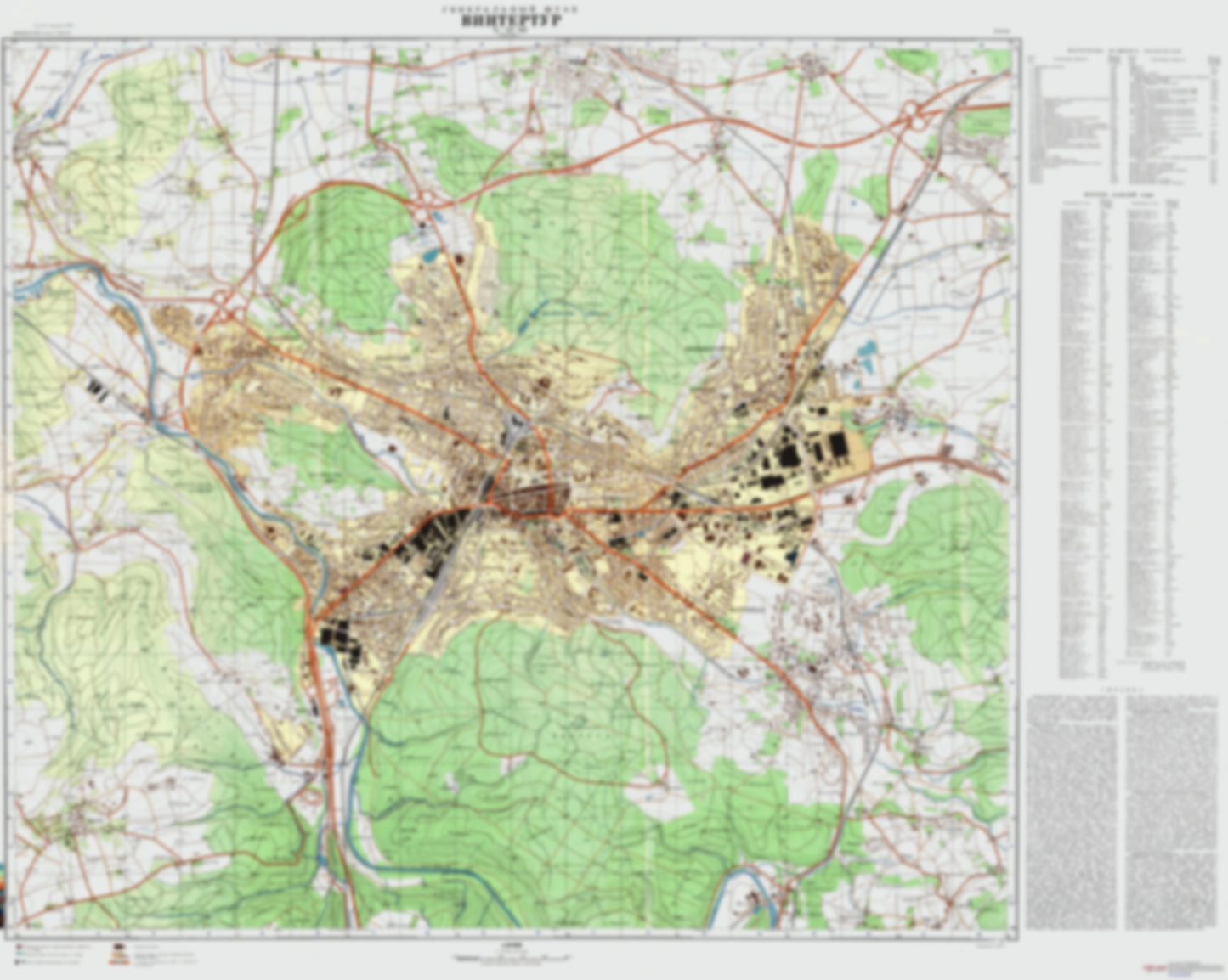 Winterthur (Switzerland) - Soviet Military City Plans