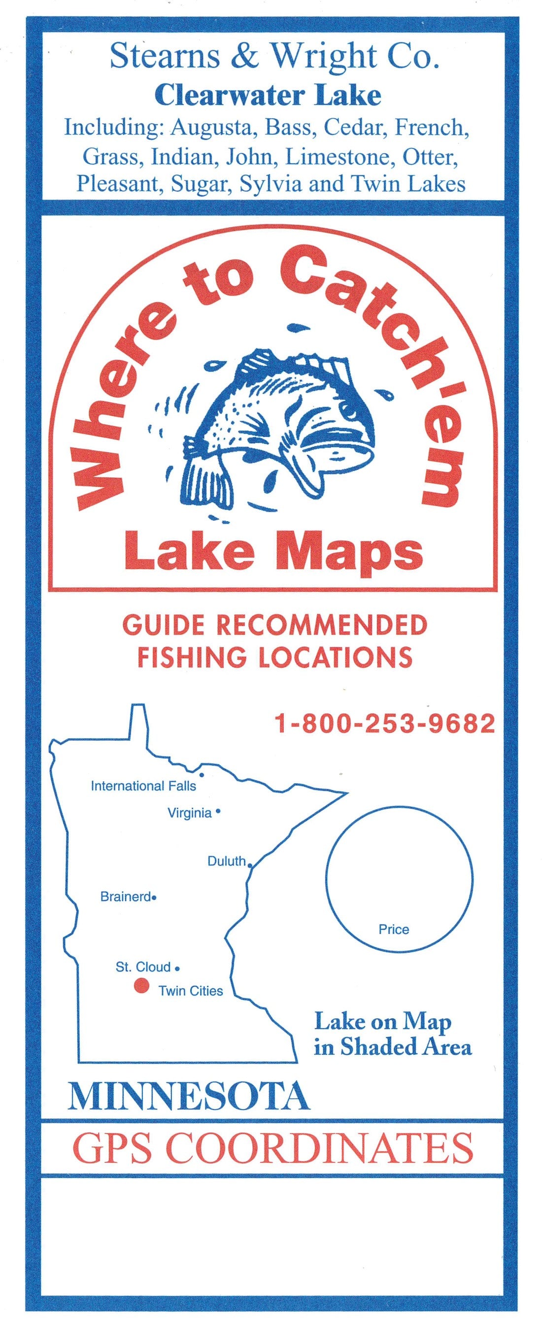CLEARWATER LAKE Fishing Map