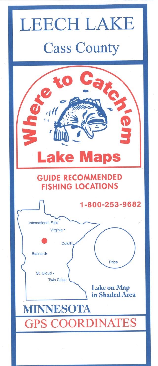 LEECH LAKE Fishing Map