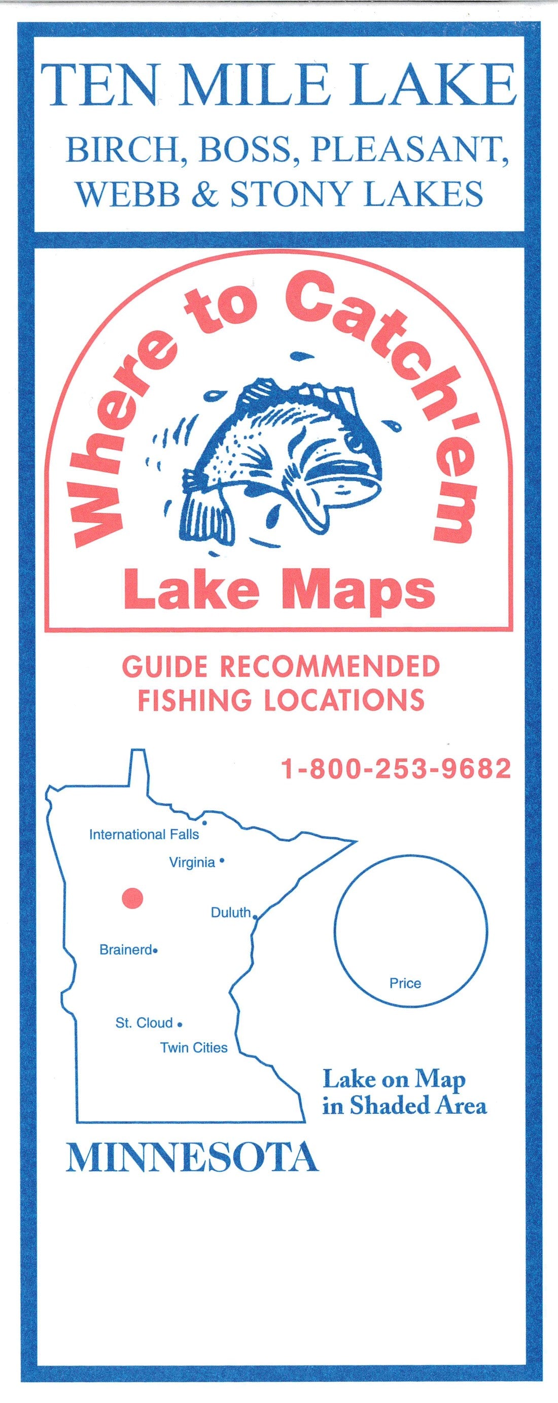 TEN MILE LAKE Fishing Map
