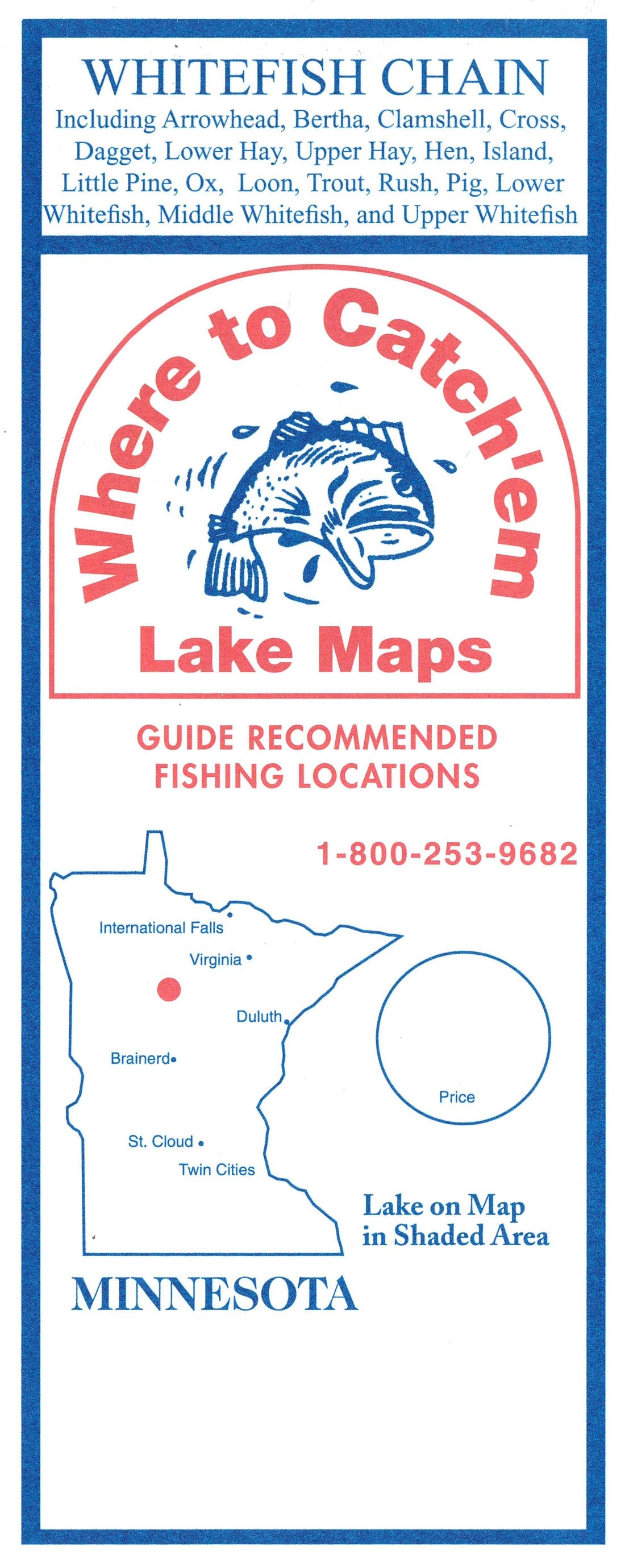 WHITEFISH CHAIN Fishing Map