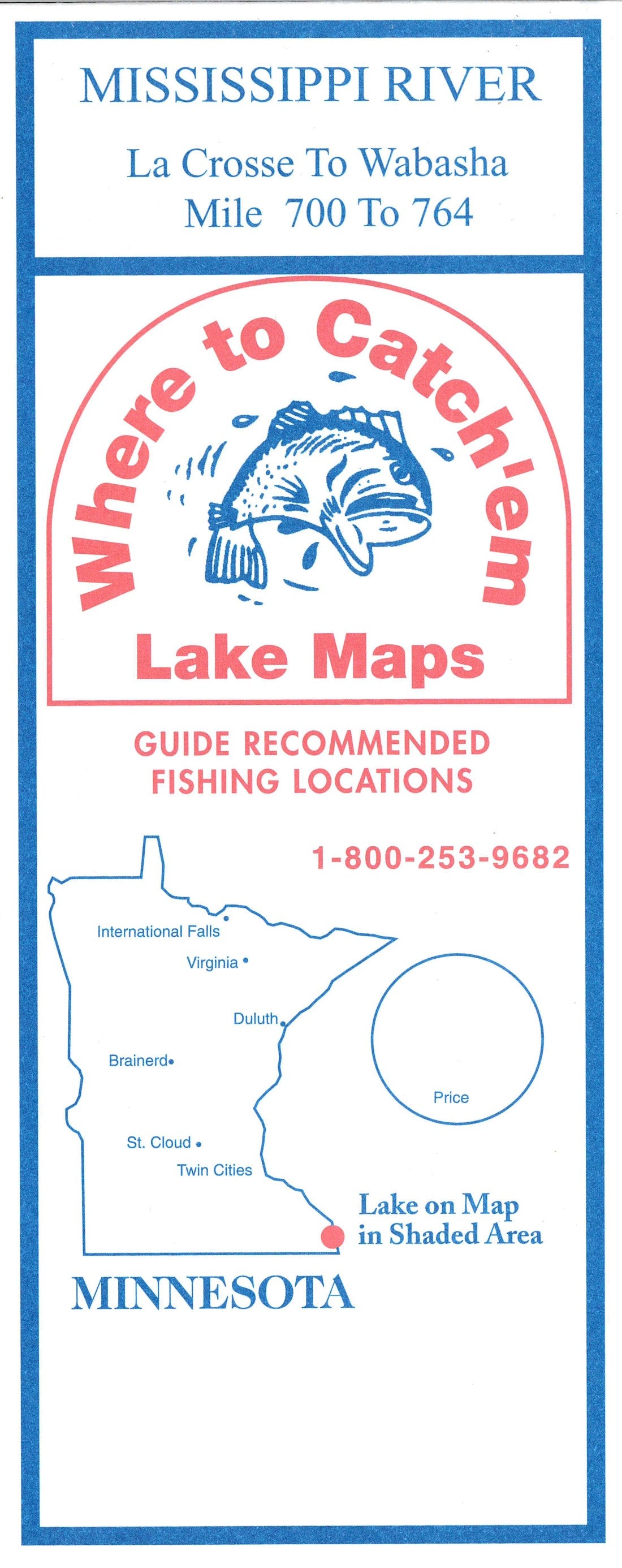 Mississippi River: La Crose to Wabasha Fishing Map