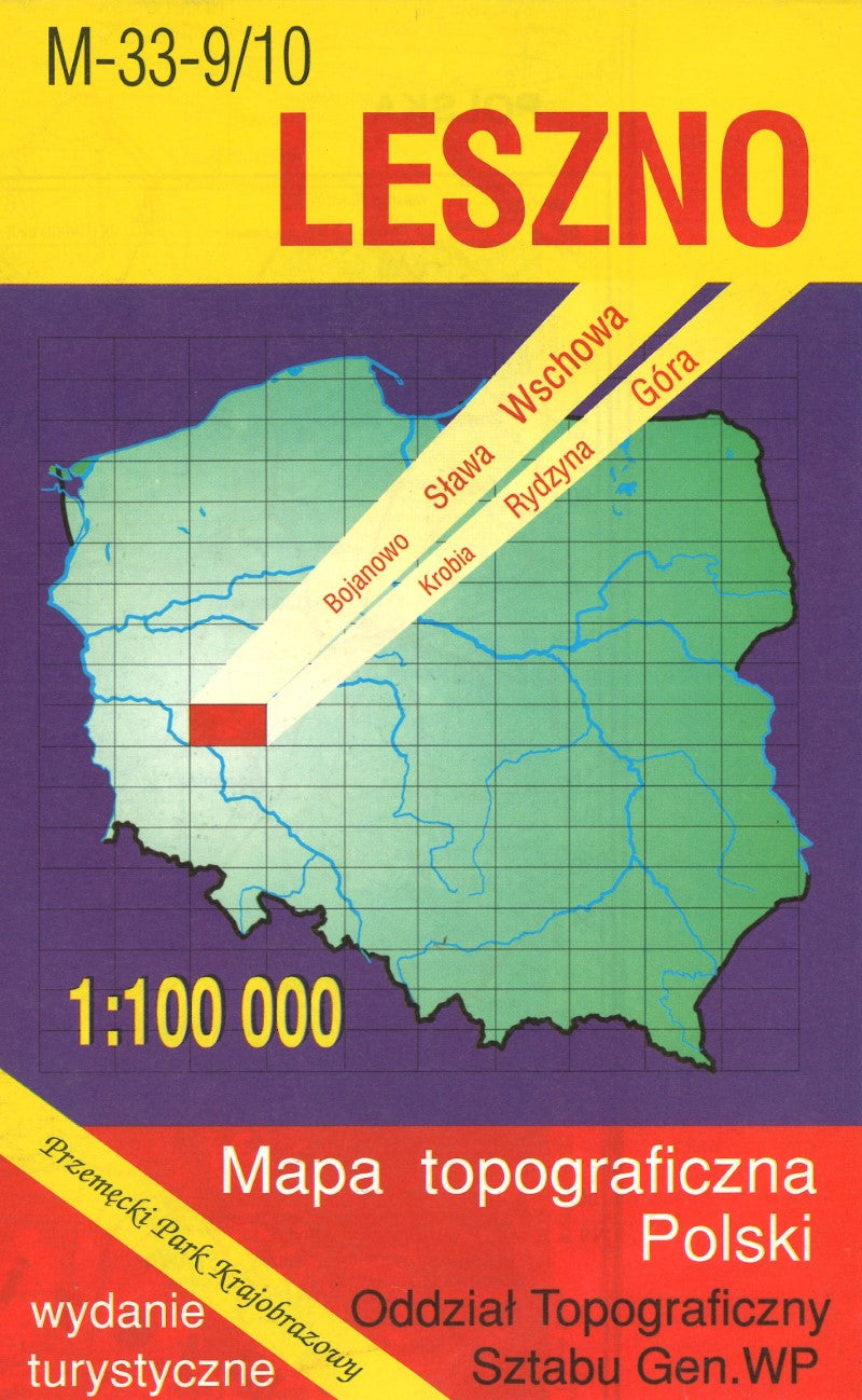Lszno 1:100,000 Mapa Topograficzna Polski # M-33-9/10