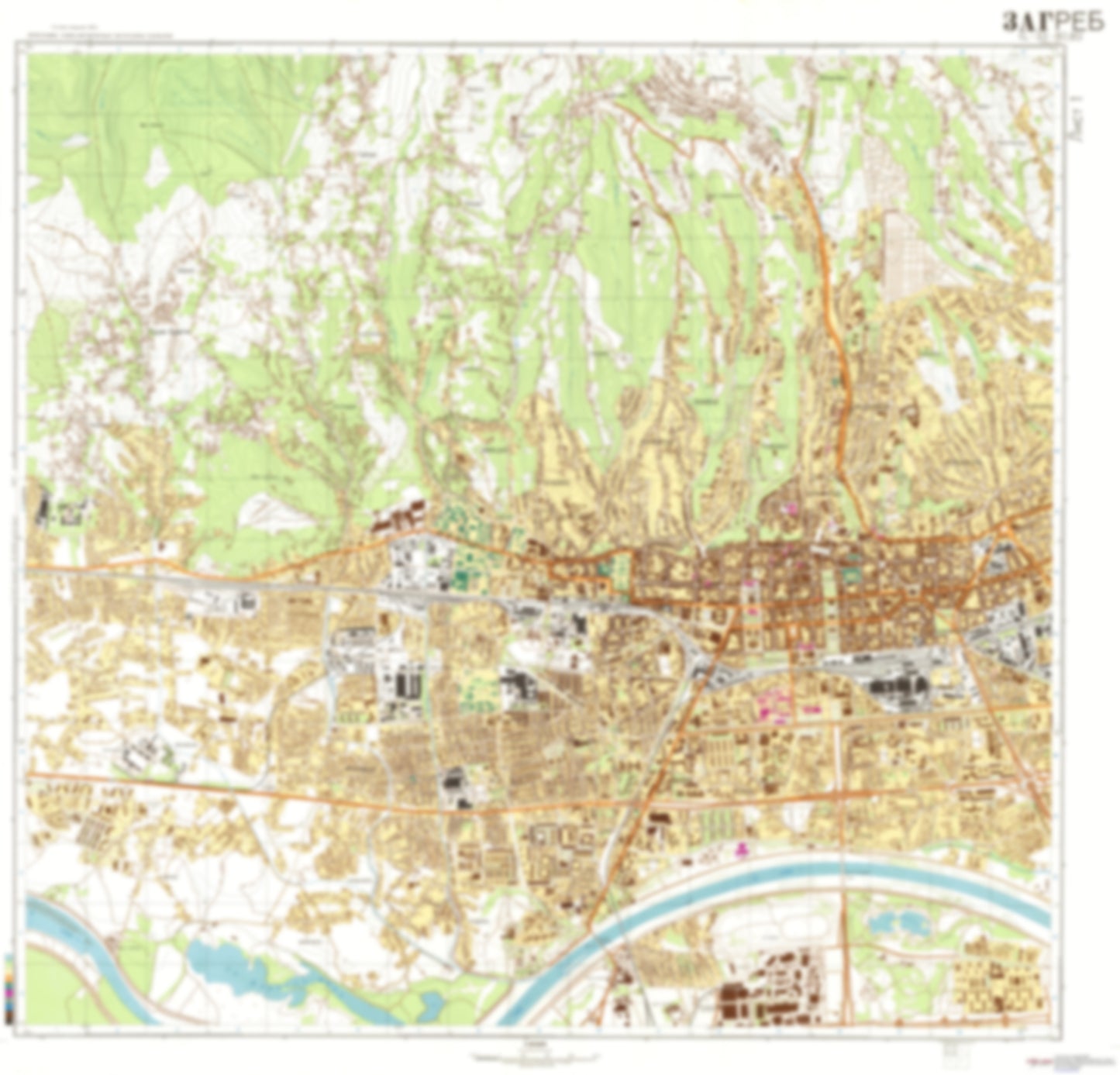 Zagreb 1 (Croatia) - Soviet Military City Plans