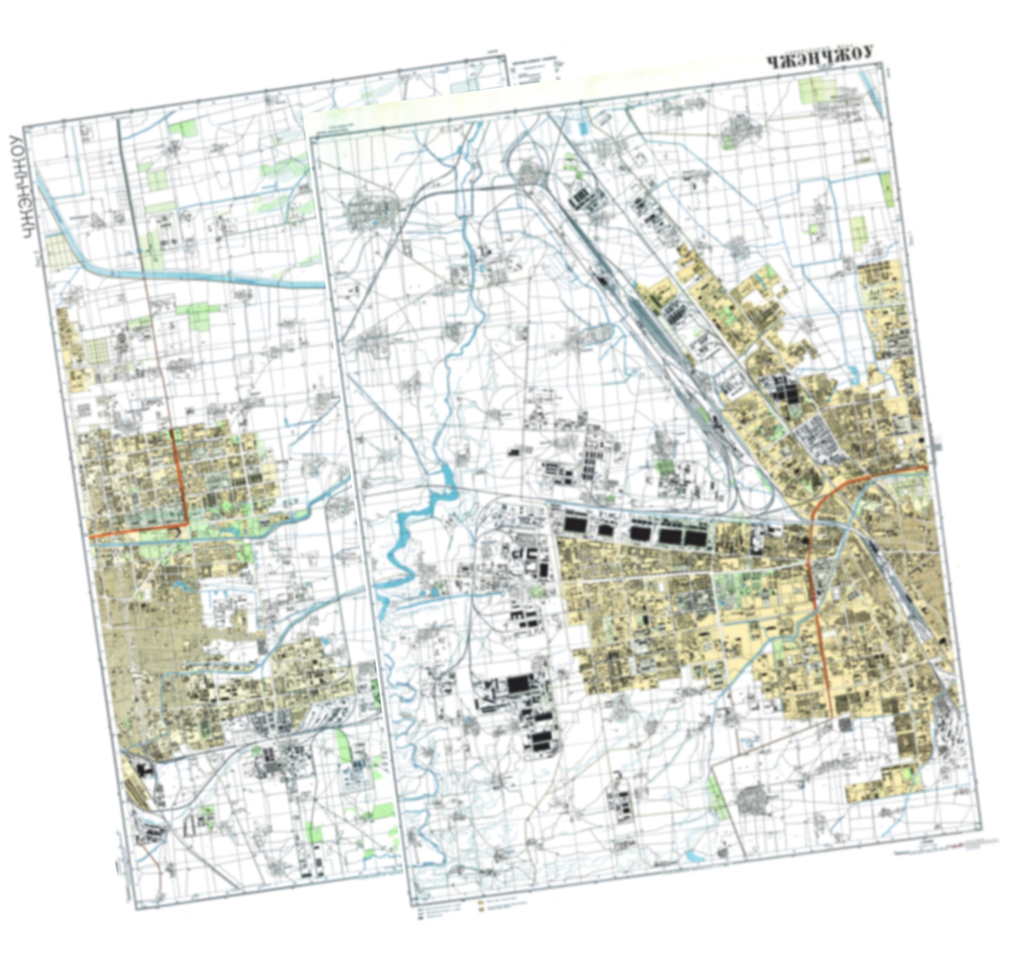 Zhengzhou (China) 2-Sheet Set - Soviet Military City Plans