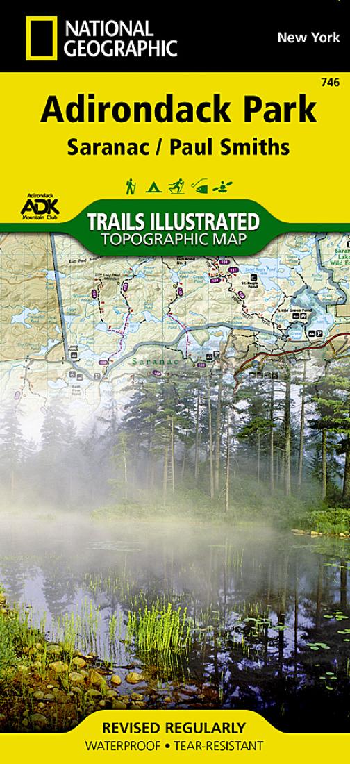 Adirondack Park : Saranac/Paul Smiths : Trails illustrated : topographic map